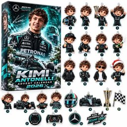 Mercedes-Benz Kimi Antonelli Advent Calendar 2026 F1 Racing Christmas Countdown Racing Gift