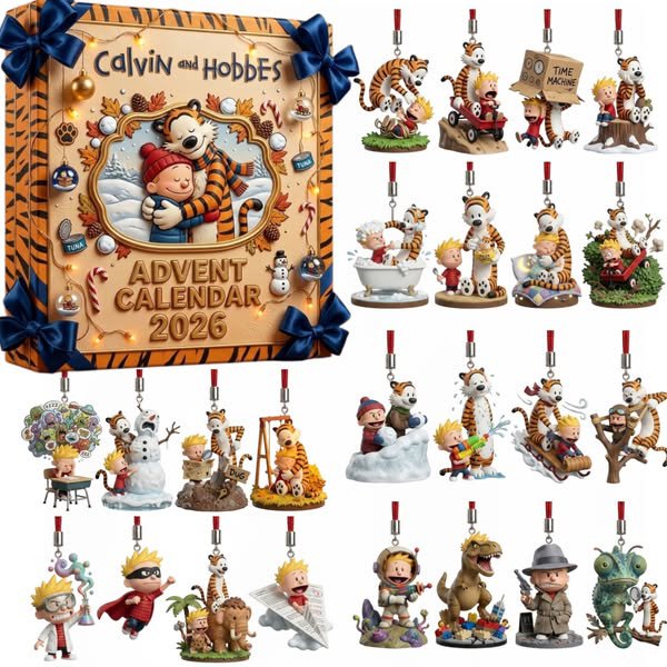 Calvin And Hobbes Advent Calendar 2026 Comic Strip Christmas Countdown Cartoon Lover Gift
