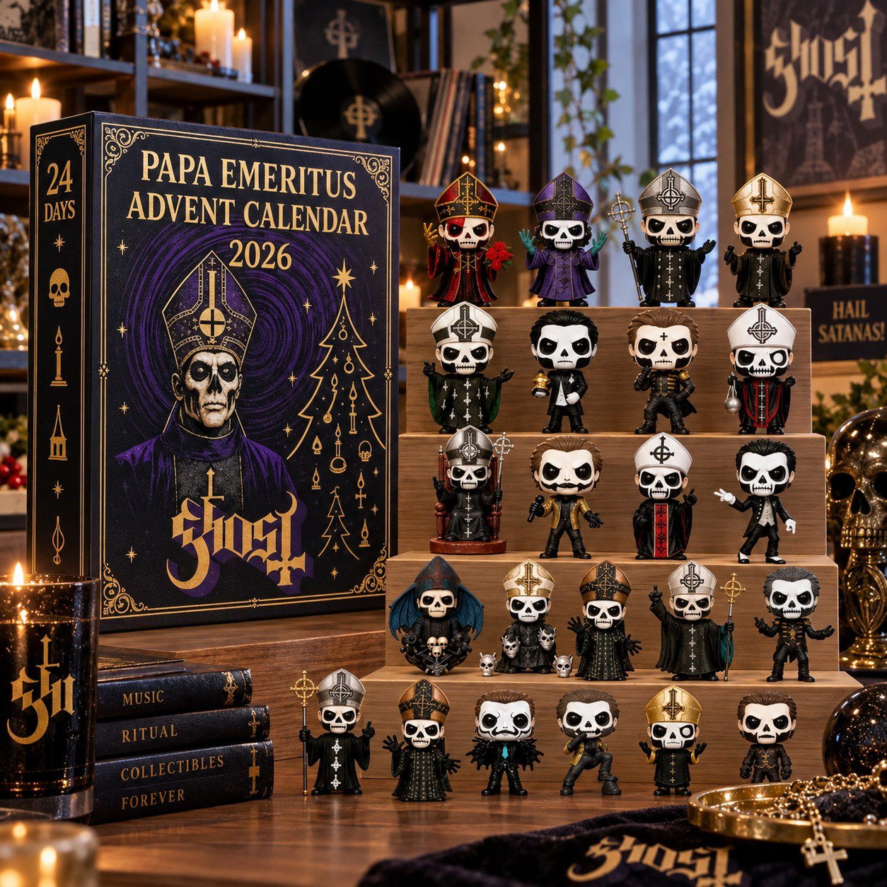 Ghost Papa Emeritus Advent Calendar 2026 Ritual Figures Christmas Countdown Metal Fans Gift