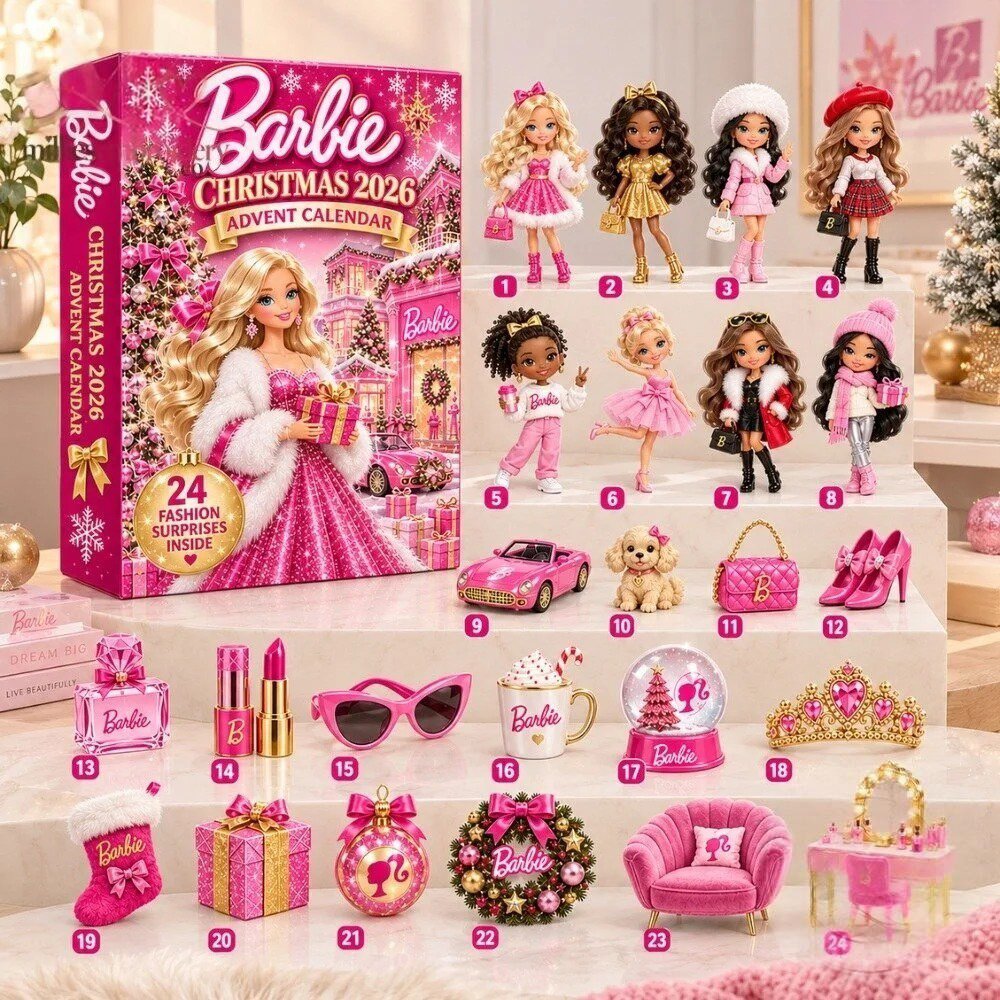 Barbie Advent Calendar 2026 Fashion Doll Surprises Christmas Countdown Barbie Lover Gift