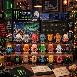 Monster Energy All Flavor Advent Calendar 2026 Can Mascots Christmas Countdown Gamer Gift
