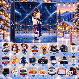 Off-Campus Advent Calendar 2026 Hockey Romance Christmas Countdown Book Lover Gift