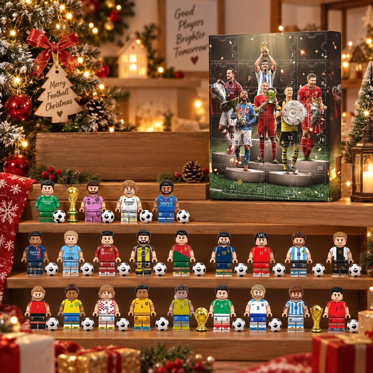World Cup Advent Calendar 2026 Football Legends Christmas Countdown Soccer Fan Gift