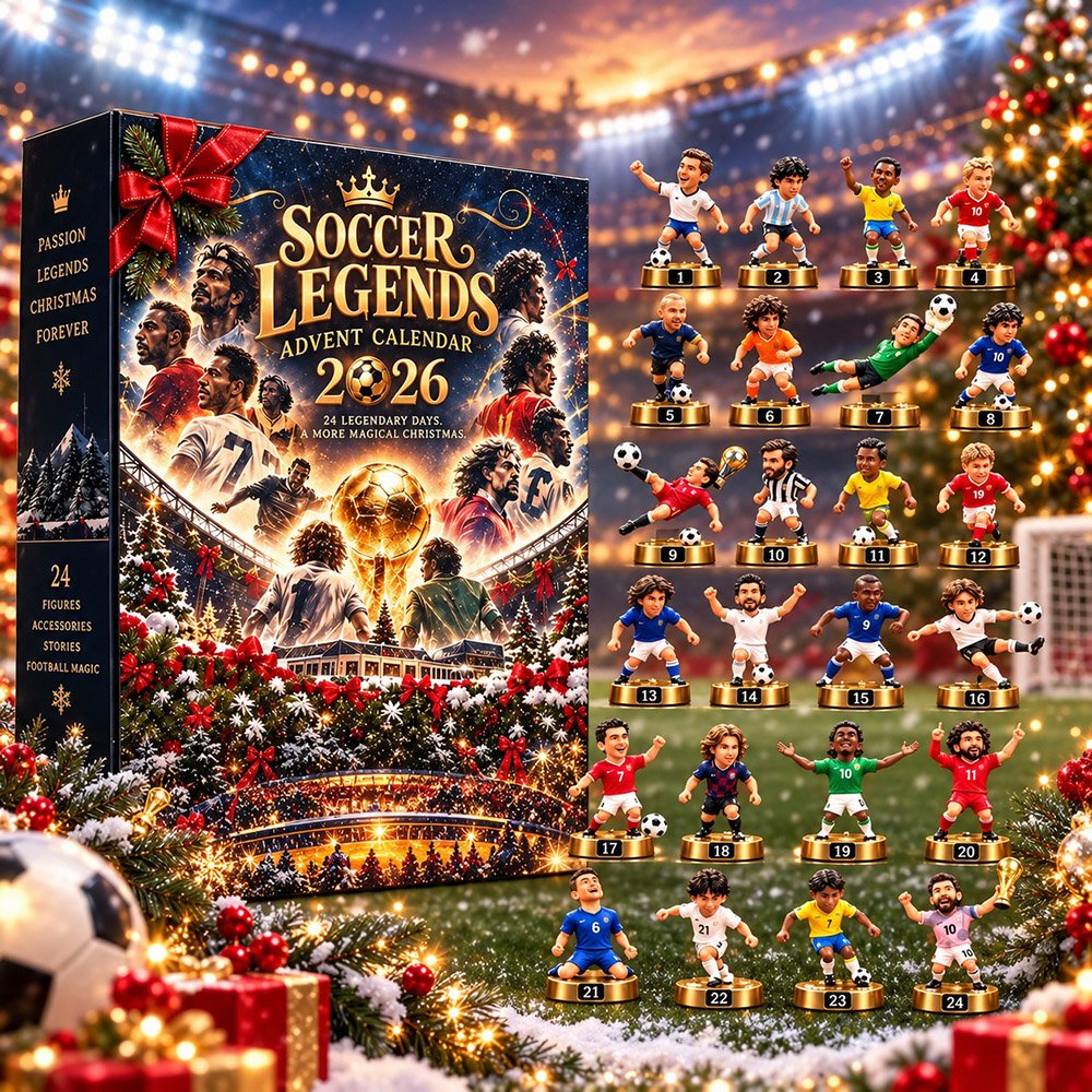 Soccer Legends Advent Calendar 2026 Football Stars Christmas Countdown Soccer Fans Gift