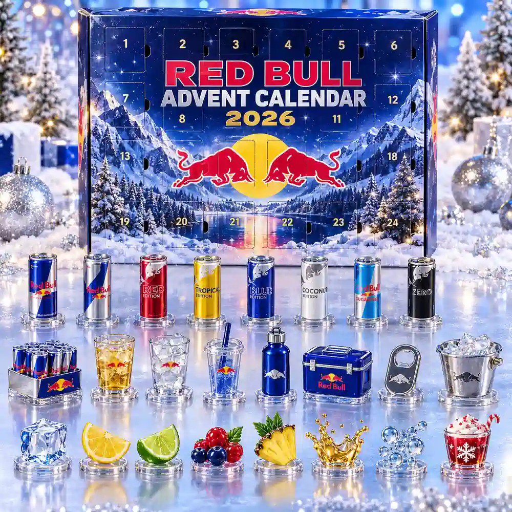 Red Bull Advent Calendar 2026 Energy Drink Chill Christmas Countdown Drink Lover Gift
