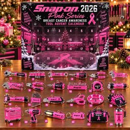 Snap-on Pink Series Advent Calendar 2026 Breast Cancer Awareness Christmas Countdown Gift