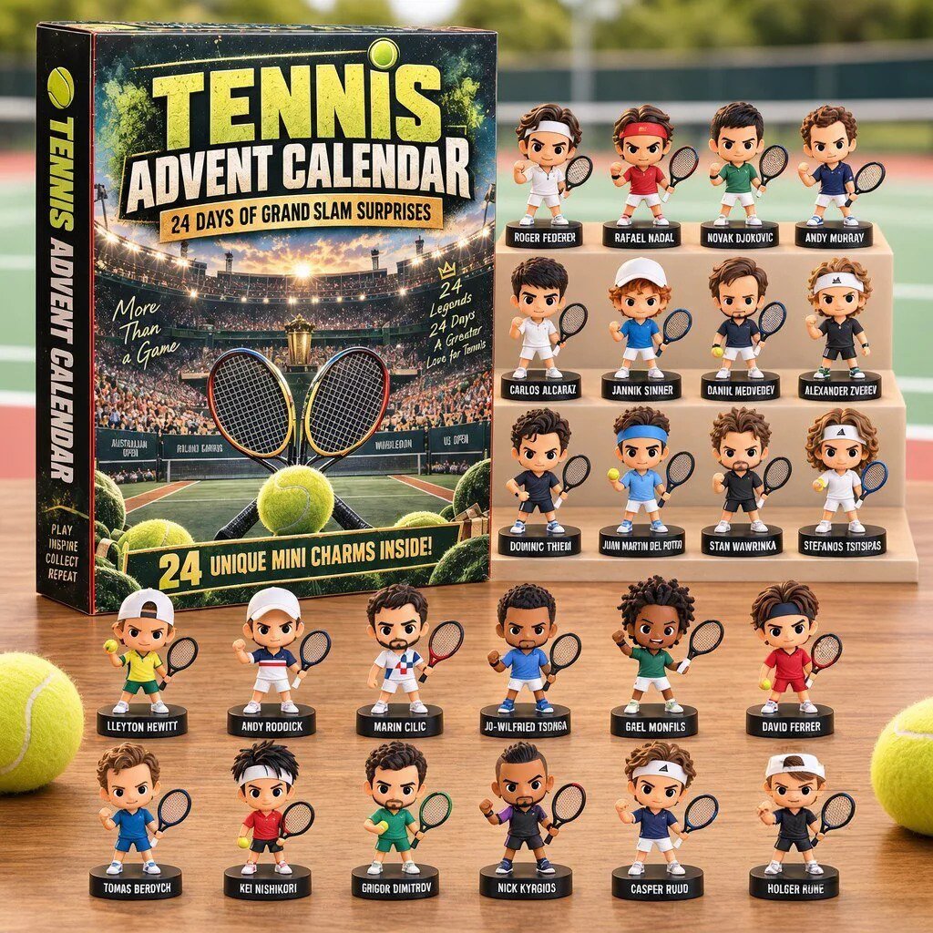 Tennis Advent Calendar 2026 Grand Slam Legends Christmas Countdown Tennis Player Fan Gift