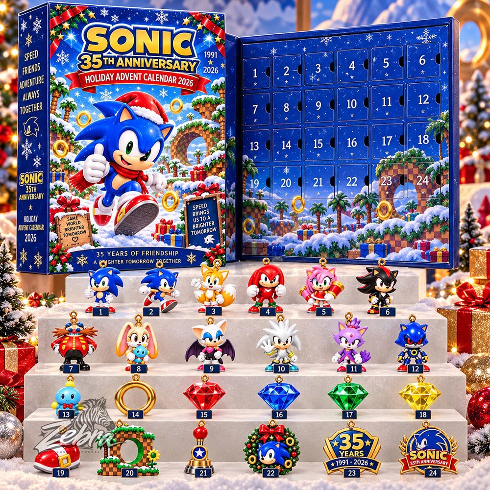 Sonic The Hedgehog 35th Anniversary Advent Calendar 2026 Christmas Countdown Gamer Gift