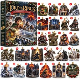 The Lord Of The Rings Holiday Advent Calendar 2026 Ornaments Christmas Countdown Fan Gift