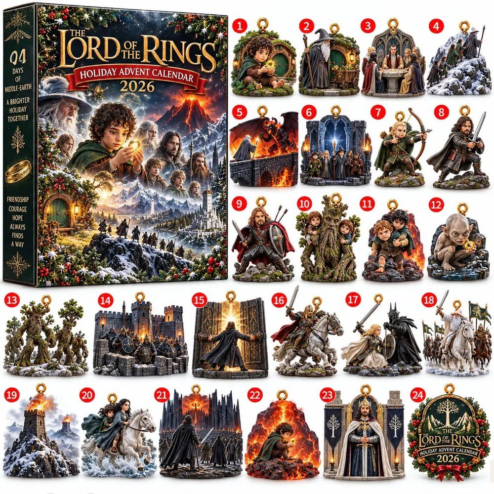 The Lord Of The Rings Holiday Advent Calendar 2026 Ornaments Christmas Countdown Fan Gift