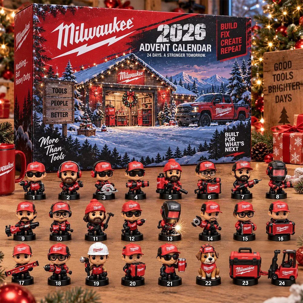 Milwaukee Tools Advent Calendar 2026 Workshop Crew Christmas Countdown Handyman Gift