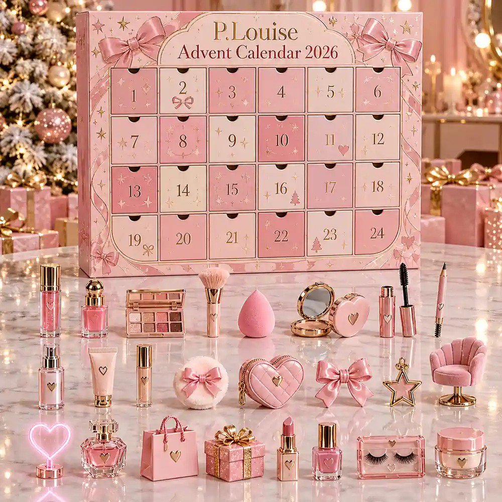 P Louise Advent Calendar 2026 Beauty Makeup Treats Christmas Countdown Makeup Lover Gift