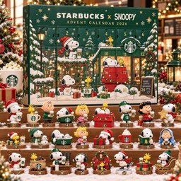 Starbucks X Snoopy Advent Calendar 2026 Peanuts Gang Christmas Countdown Coffee Lover Gift