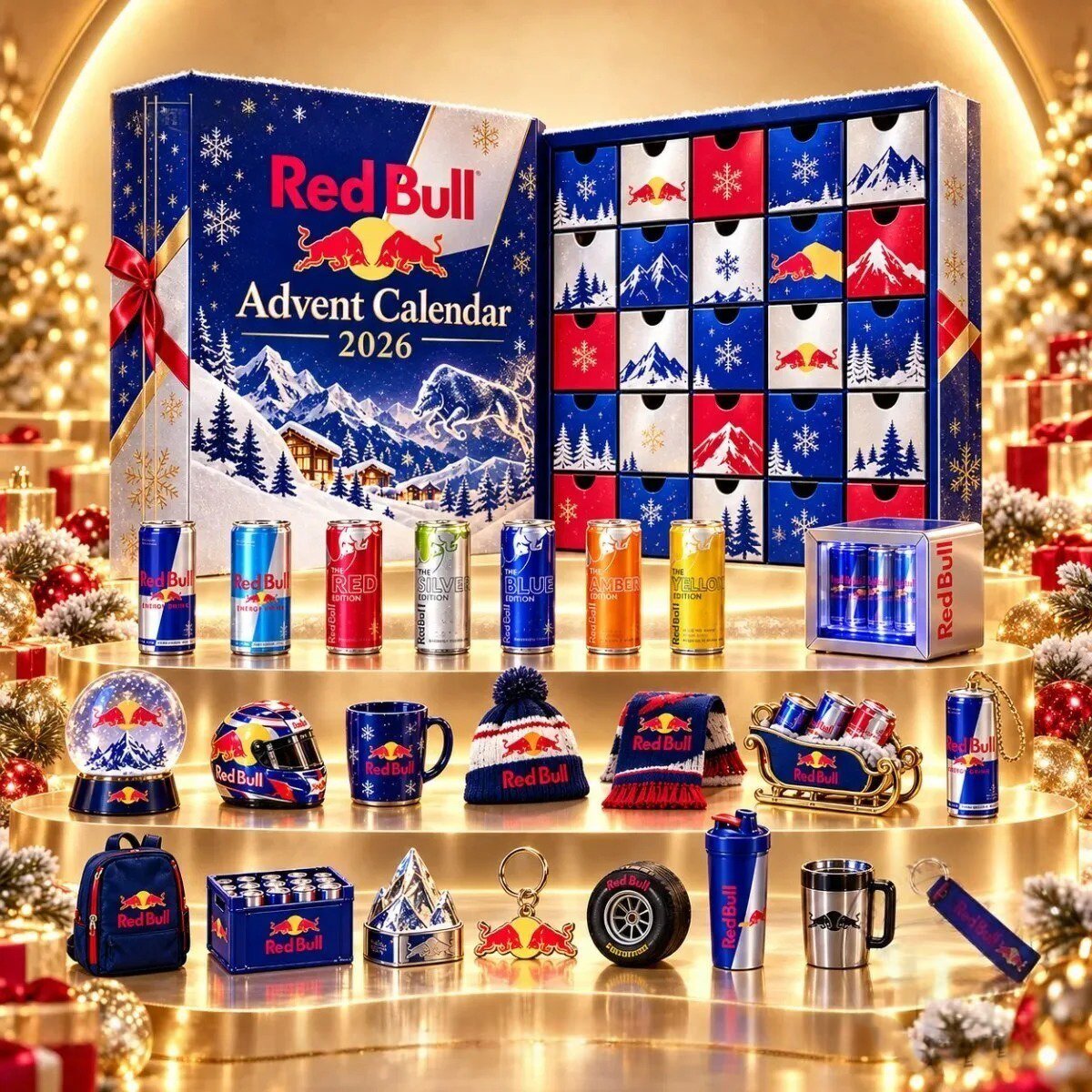 Red Bull Advent Calendar 2026 Winter Wings Accessories Christmas Countdown Racing Fans Gift