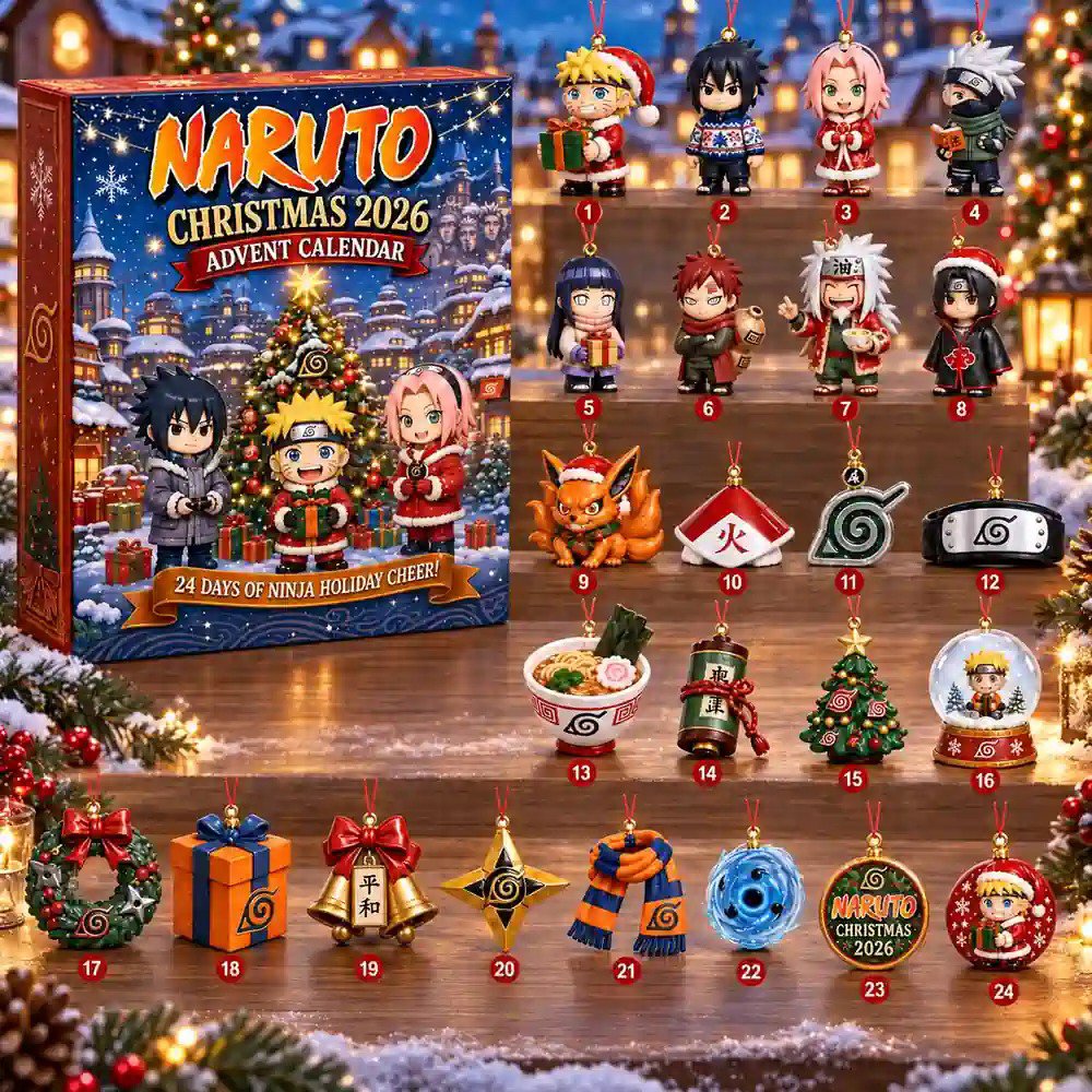 Naruto Advent Calendar 2026 Ninja Holiday Cheer Christmas Countdown Anime Lover Gift