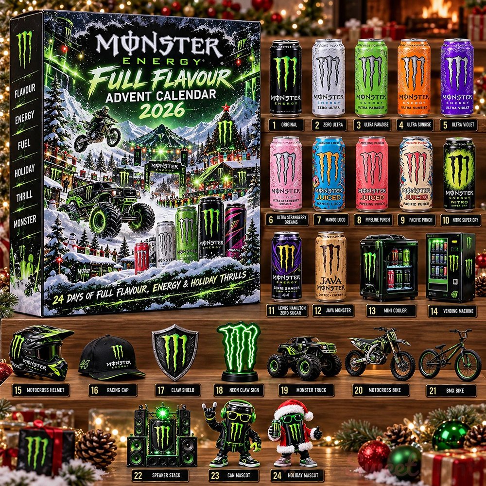 Monster Energy Full Flavour Advent Calendar 2026 Motocross Christmas Countdown Rider Gift