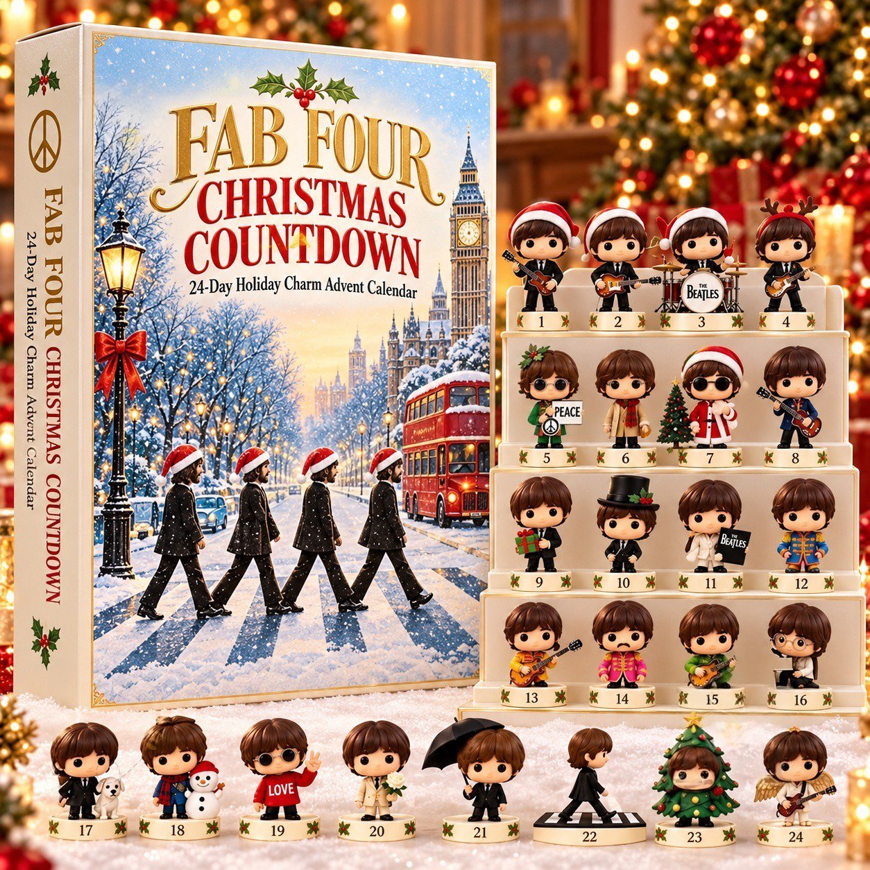 The Beatles Advent Calendar 2026 Fab Four Abbey Road Christmas Countdown Music Lover Gift