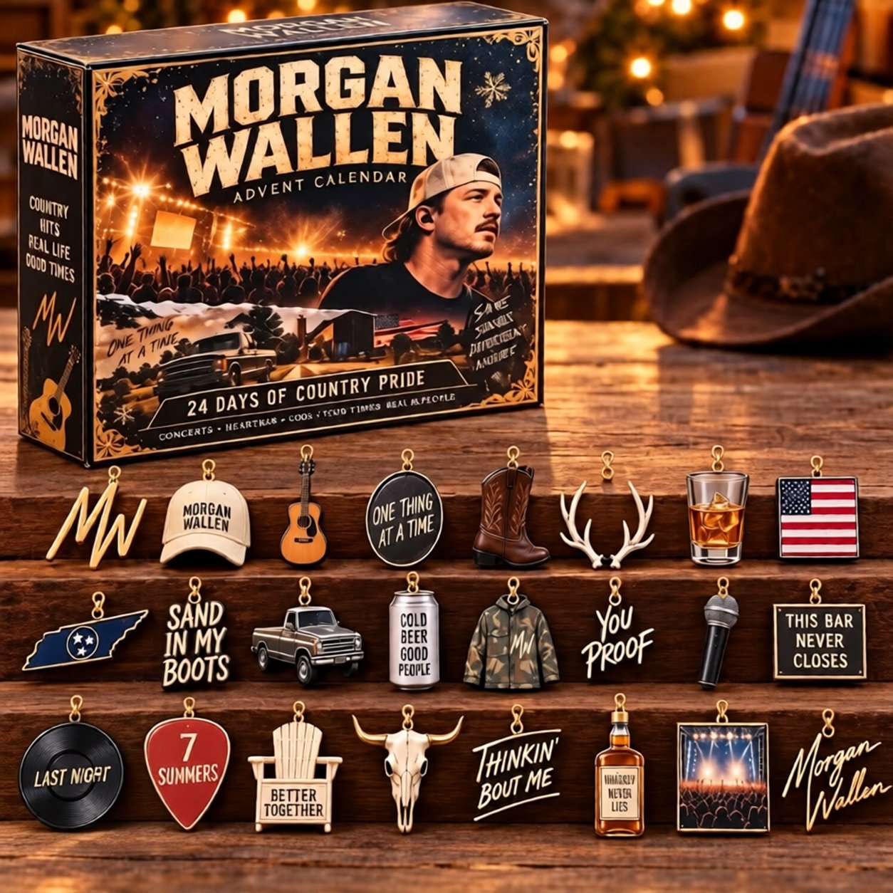 Morgan Wallen Advent Calendar 2026 Country Pride Christmas Countdown Country Fans Gift