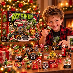 Personalized Rat Fink Advent Calendar 2026 Kustom Culture Christmas Countdown Hot Rod Gift