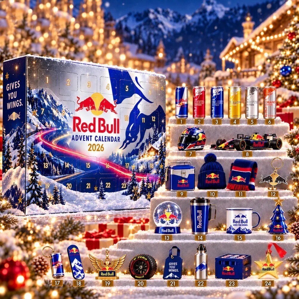 Red Bull Energy Advent Calendar 2026 Gives You Wings Christmas Countdown Extreme Sport Gift