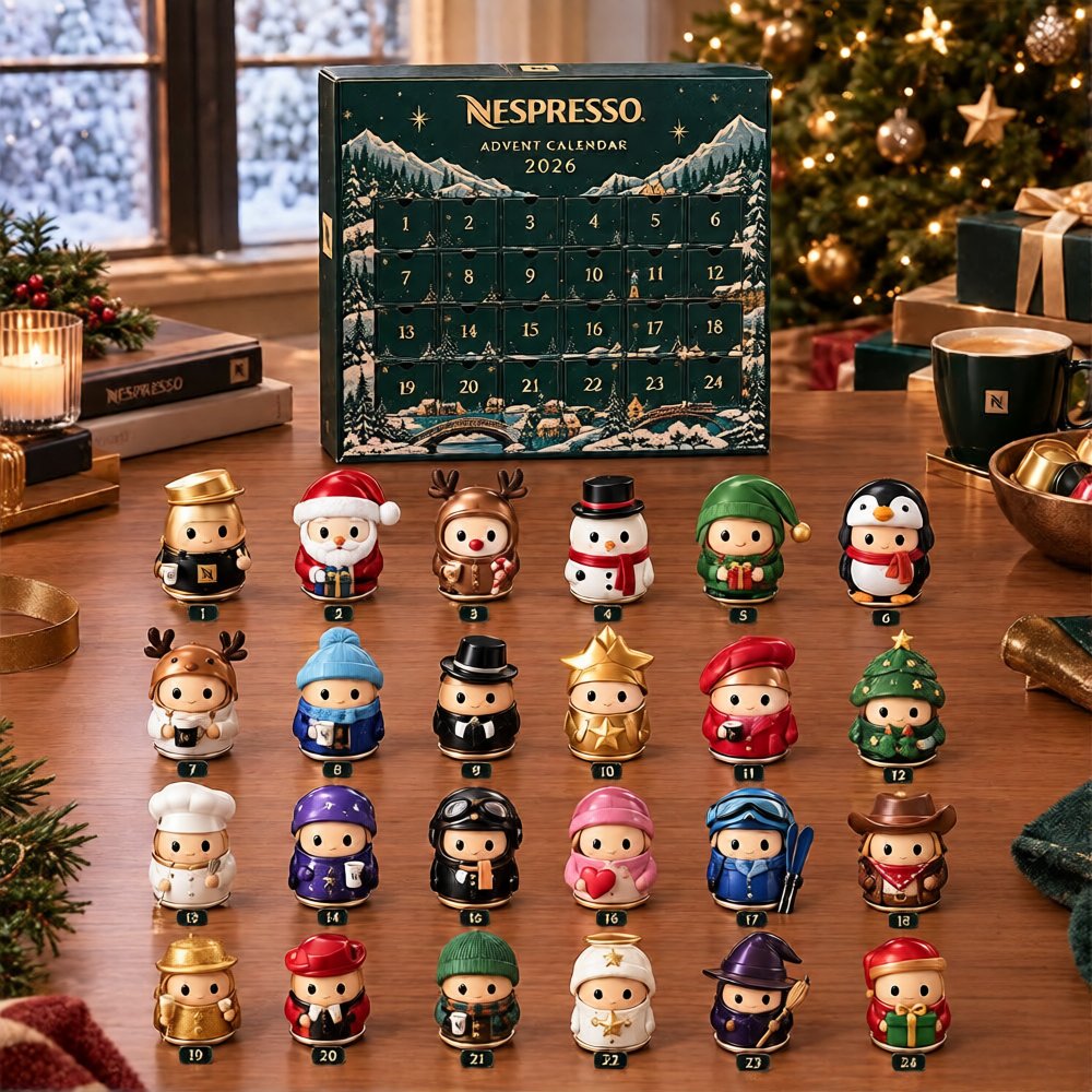 Nespresso Advent Calendar 2026 Holiday Figurines Christmas Countdown Coffee Lover Gift