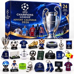 UEFA Champions League Advent Calendar 2026 Football Trophy Christmas Countdown Soccer Fans