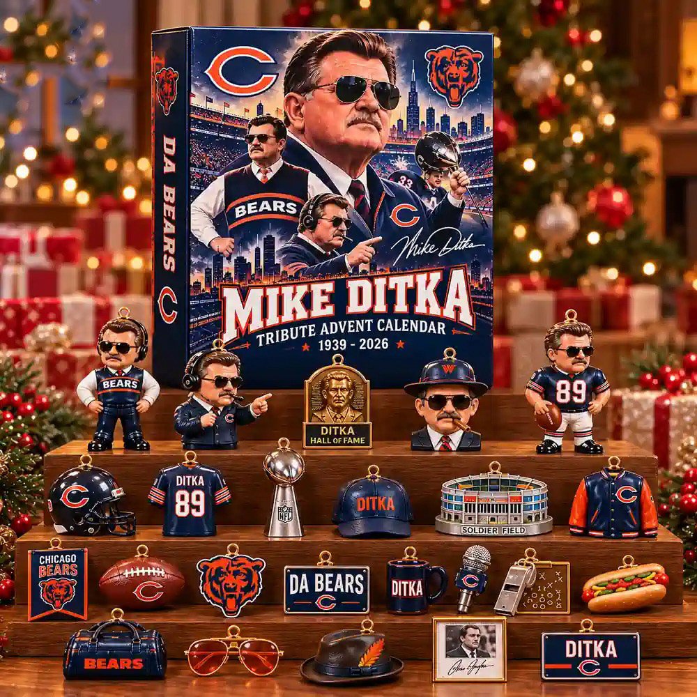 Mike Ditka Advent Calendar 2026 Da Bears Legend Christmas Countdown Football Fan Gift