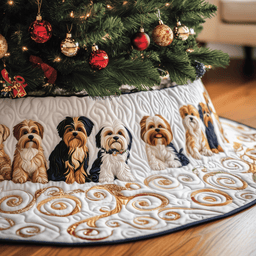 Adorable Yorkshire Terrier Quilted Tree Skirt Spring Merch Pick