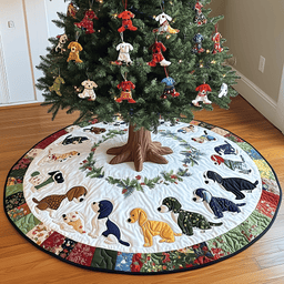 Christmas Beagle Quilted Tree Skirt Heartwarming Father�s Day Gift Merch