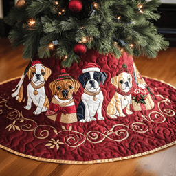 Christmas Boxer Quilted Tree Skirt Meaningful Anniversary Gift Merch