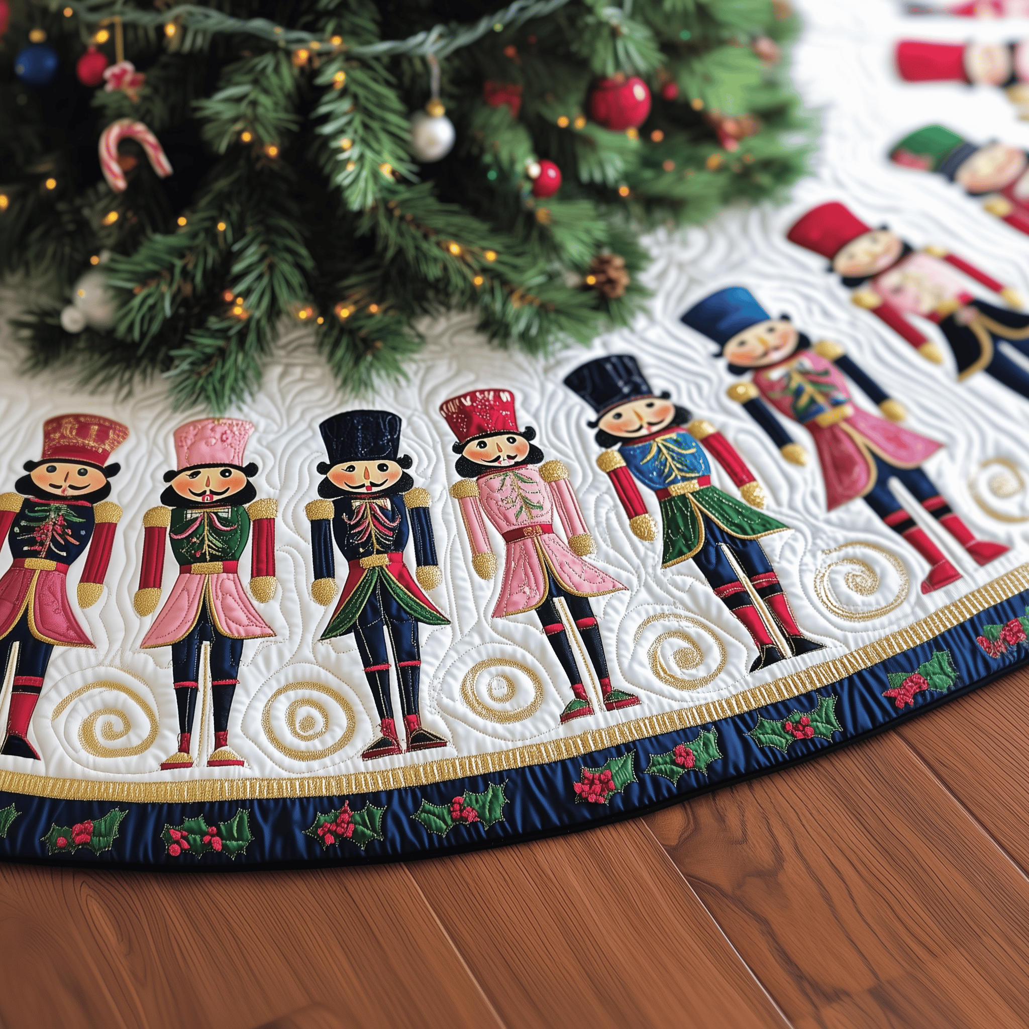 Christmas Nutcracker Quilted Tree Skirt Must-Have Holiday Decor Merch