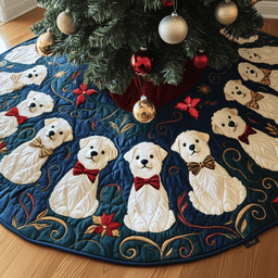 Christmas Maltese Quilted Tree Skirt Beautiful Christmas Tree Skirt Merch
