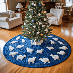 Christmas Sheep Quilted Tree Skirt Lovely Mother�s Day Gift Merch