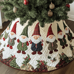 Elf Magic Christmas Quilted Tree Skirt Adorable Easter Gift Merch