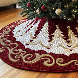 Christmas Tree Quilted Tree Skirt Best Gift Merch For Him
