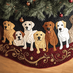 Labrador Retriever Quilted Tree Skirt Adorable Easter Gift Merch