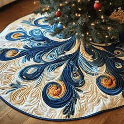 Peacock Quilted Tree Skirt Thoughtful Valentine�s Day Gift Merch