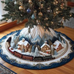 Holiday Express Quilted Tree Skirt Memorable Graduation Gift Merch