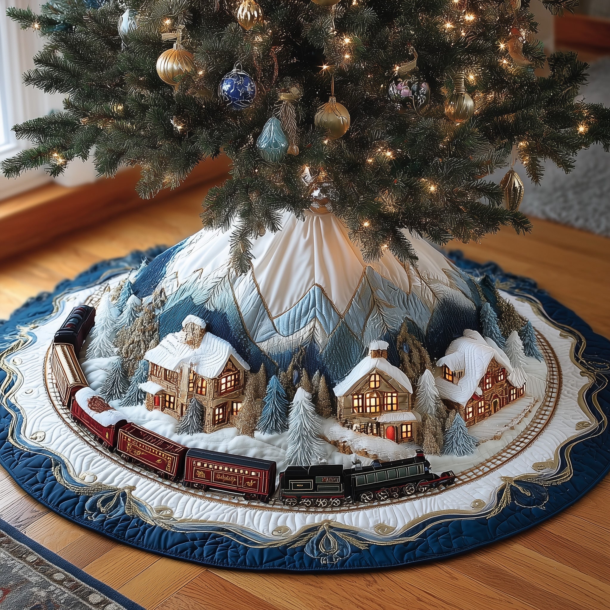 Holiday Express Quilted Tree Skirt Memorable Graduation Gift Merch