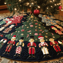 Nutcrackers Quilted Tree Skirt Meaningful Anniversary Gift Merch