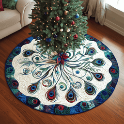 Peacock Quilted Tree Skirt Adorable Easter Gift Merch