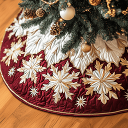 Snowflake Quilted Tree Skirt Memorable Graduation Gift Merch