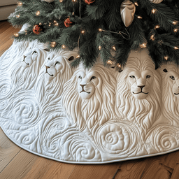 Majestic Lion Quilted Tree Skirt Beautiful Christmas Tree Skirt Merch