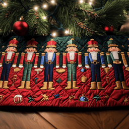 Nutcrackers Quilted Tree Skirt Perfect Gift Merch For Her