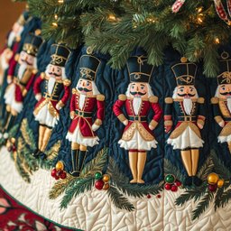 Nutcracker Quilted Tree Skirt Thoughtful Valentine�s Day Gift Merch