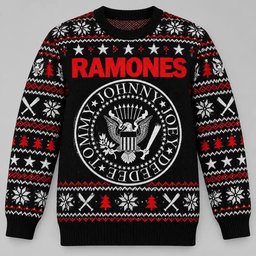 Ramones Merch Presidential Eagle Seal Christmas Ugly Sweater Rock Music Lover Gift