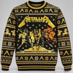 Metallica Merch Horsemen Of The Apocalypse Vintage Christmas Ugly Sweater Metal Fans Gift