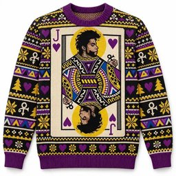 Prince Merch Jack Of Hearts Playing Card Art Christmas Ugly Sweater Pop Music Lover Gift