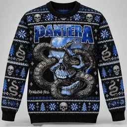 Pantera Merch Reinventing Hell Snake And Skull Christmas Ugly Sweater Metal Fans Gift