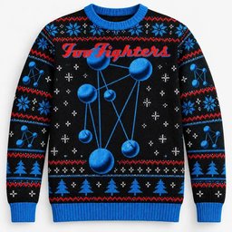 Foo Fighters Merch Molecular Atom Christmas Ugly Sweater Rock Music Lover Gift